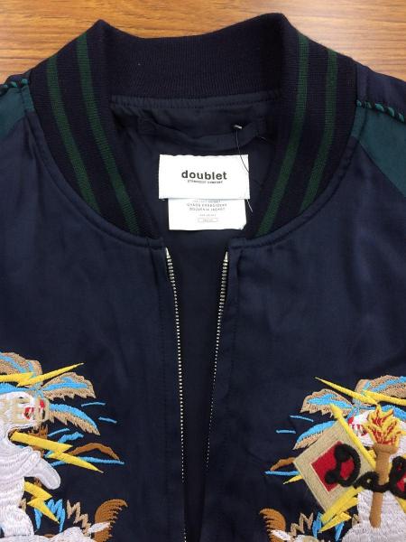 doublet(ダブレット) / 16AW/スカジャン/M/レーヨン/NVY刺繍/MIDWEST