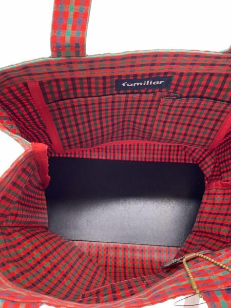 familiar(ファミリア) / トートバッグ/コットン/RED/チェック | 中古品