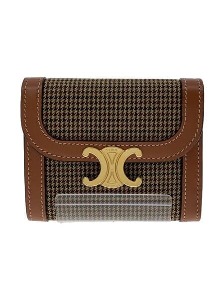 CELINE(セリーヌ) / 3つ折り財布/--/BRW/千鳥格子/レディース | 中古品