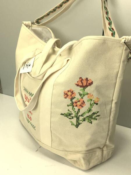 SON OF THE CHEESE(サノバチーズ) / タグ付/3WAY/Flower cross stitch