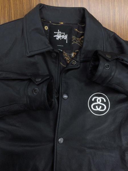 STUSSY(ステューシー) / レザーコーチジャケット/M/山羊革/BLK/ゴート