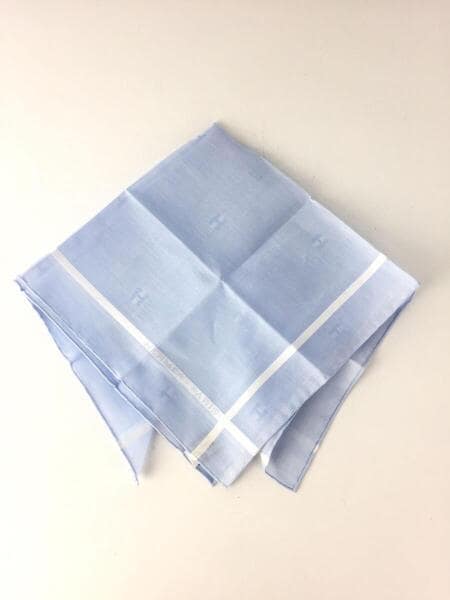 HERMES(エルメス) / ハンカチ/コットン/BLU/Hロゴ/箱有/セカスト