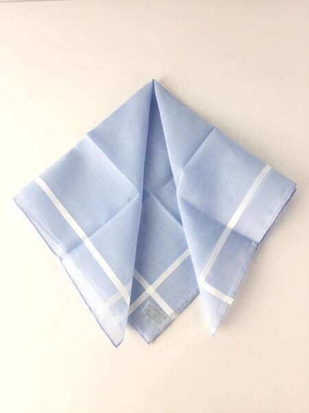 HERMES(エルメス) / ハンカチ/コットン/BLU/Hロゴ/箱有/セカスト