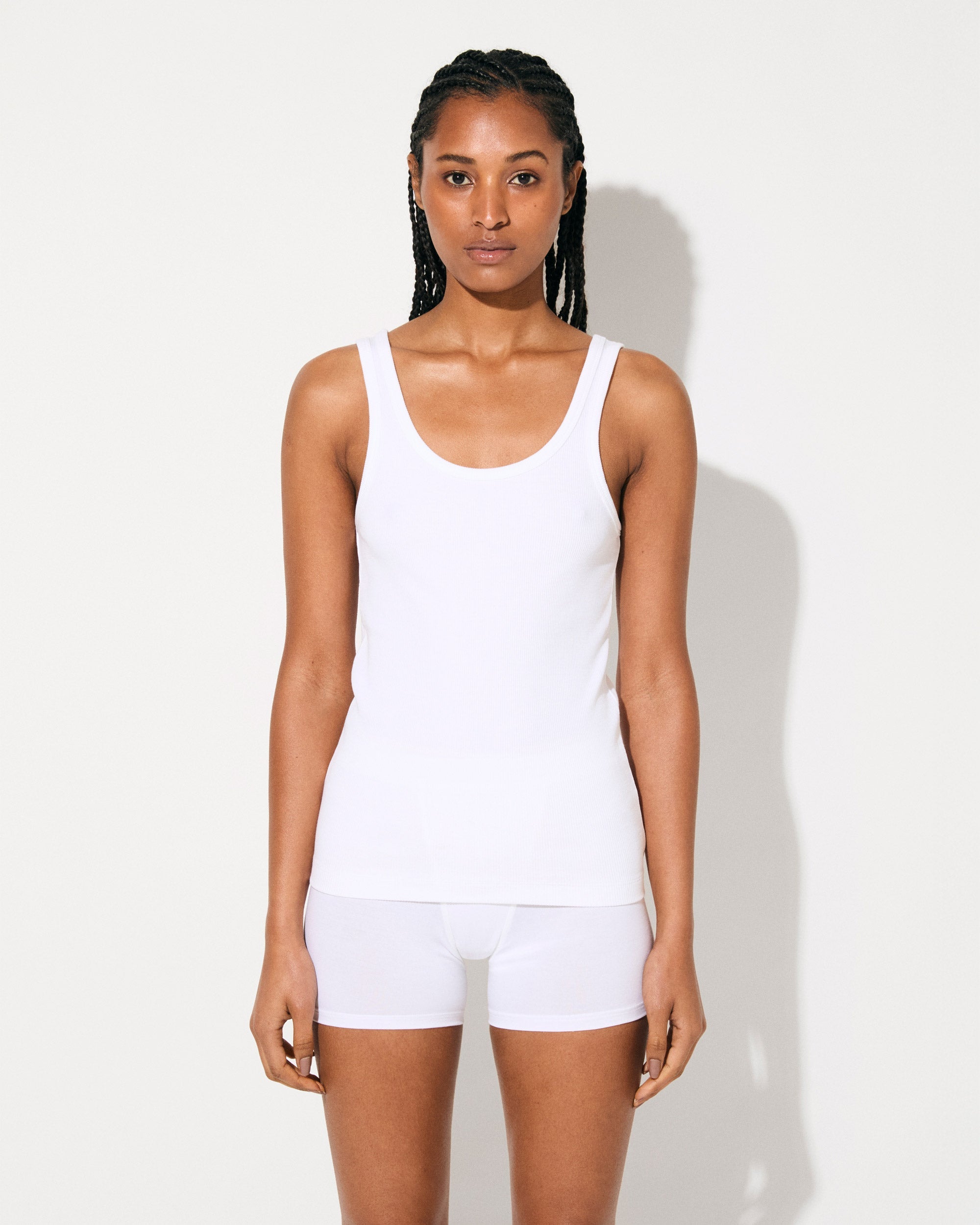 2 x Women's Rib Tank Top in White | Shop now — CDLP