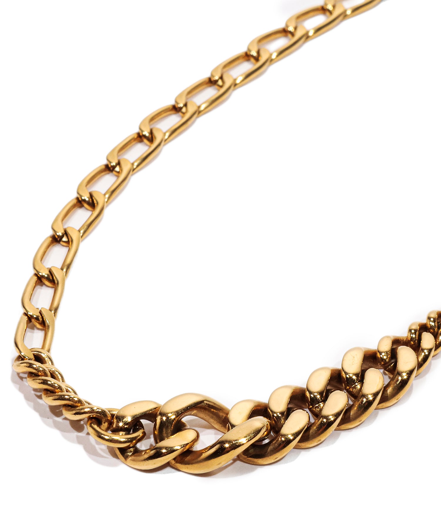 ゴールド]MIXチェーンネックレス