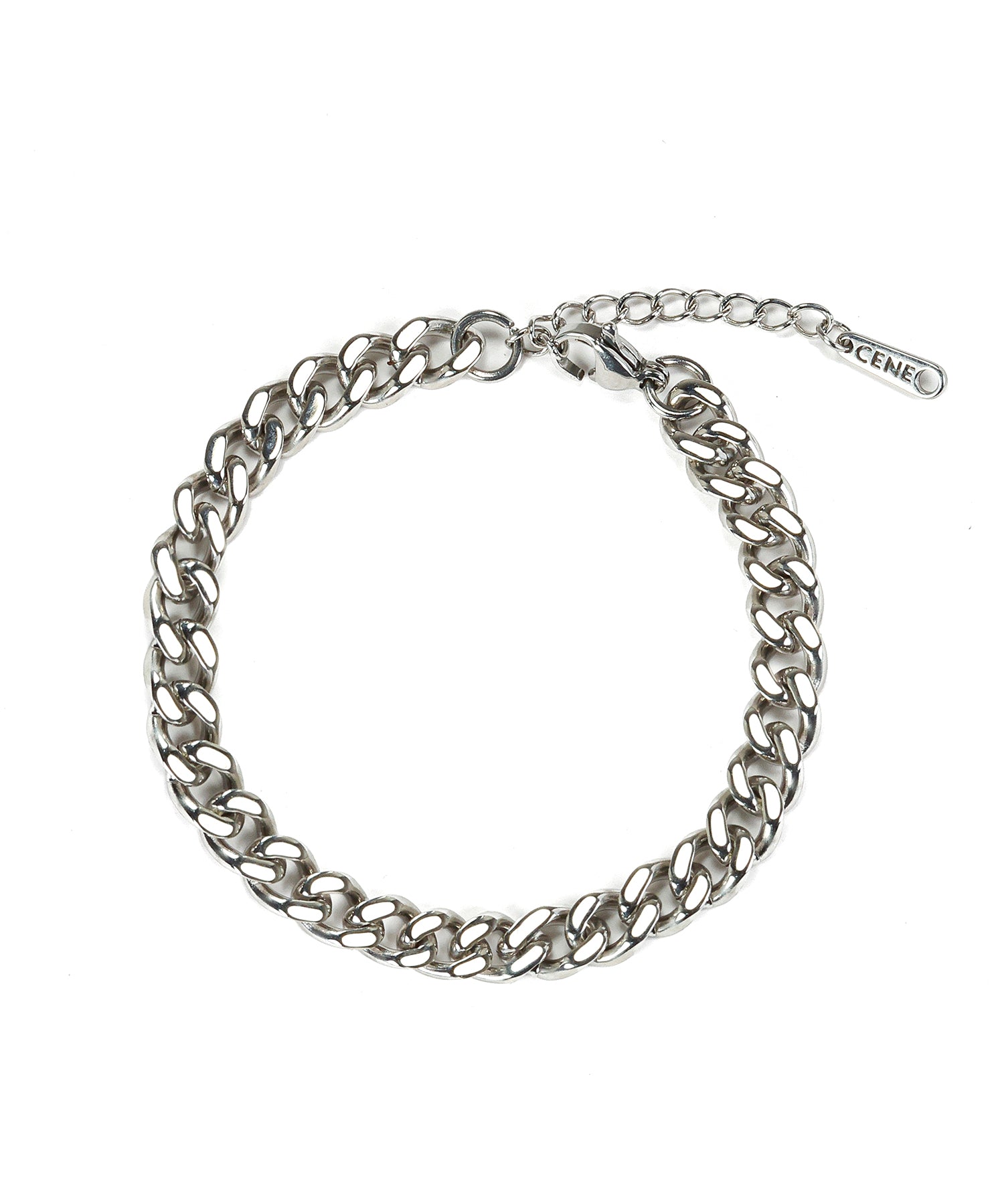 シルバー]チェーンブレスレット/6mm
