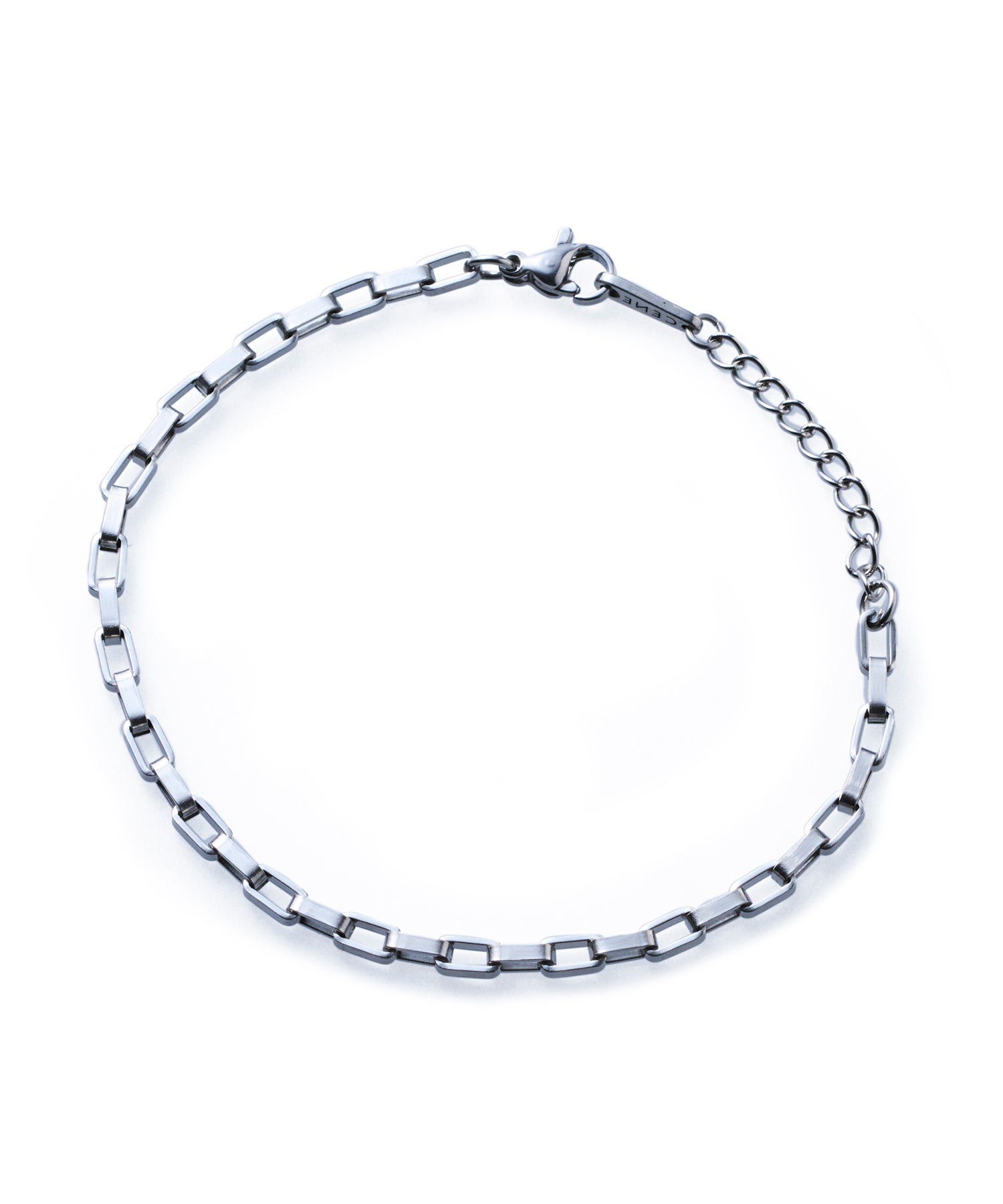 シルバー]スクエアチェーンブレスレット