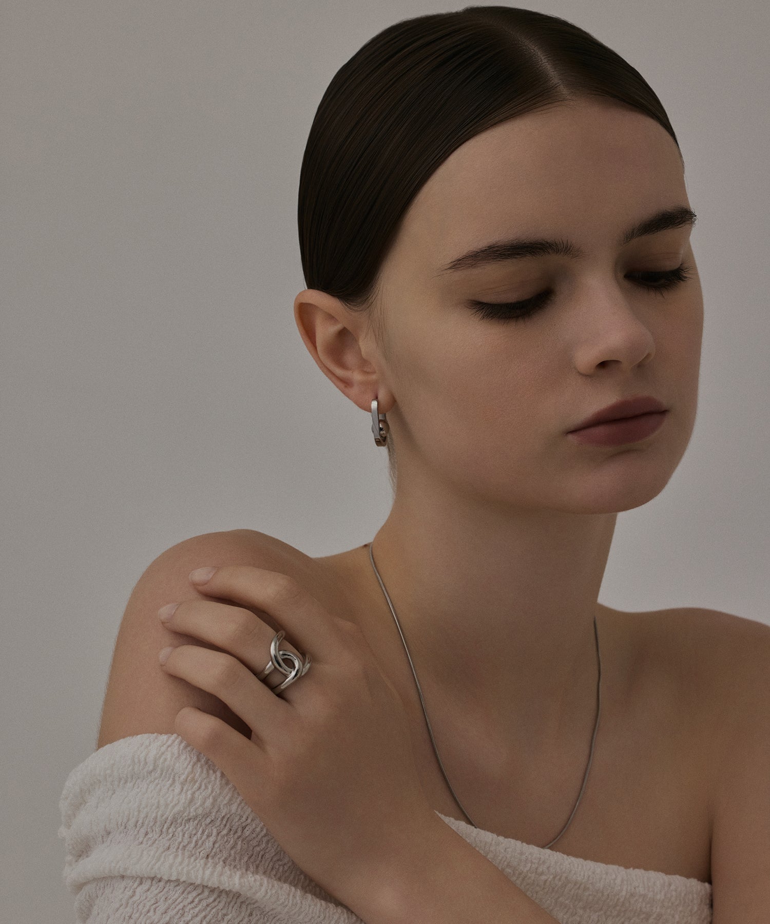 シルバー]ビッグクロスリング