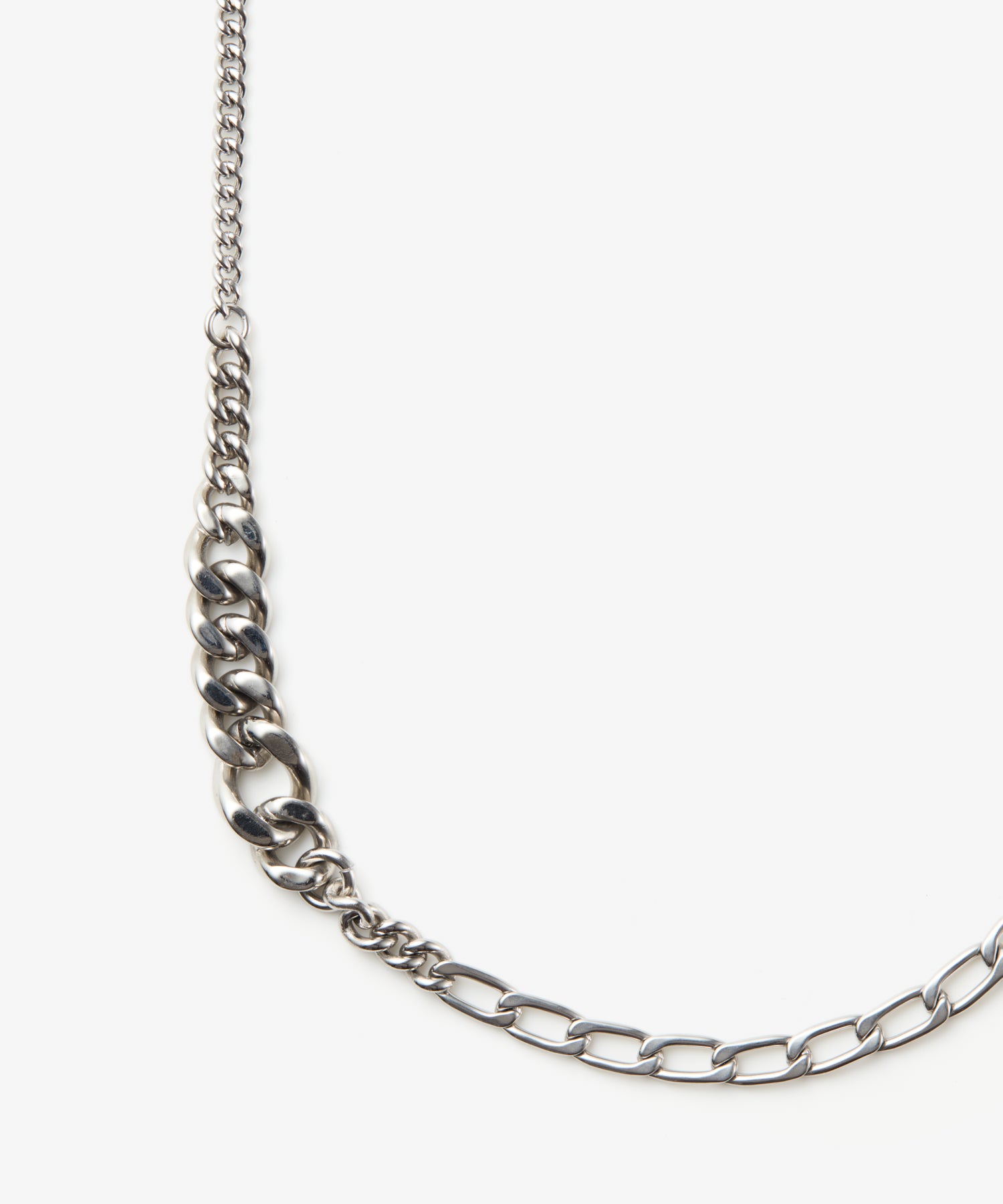 シルバー]MIXチェーンネックレス