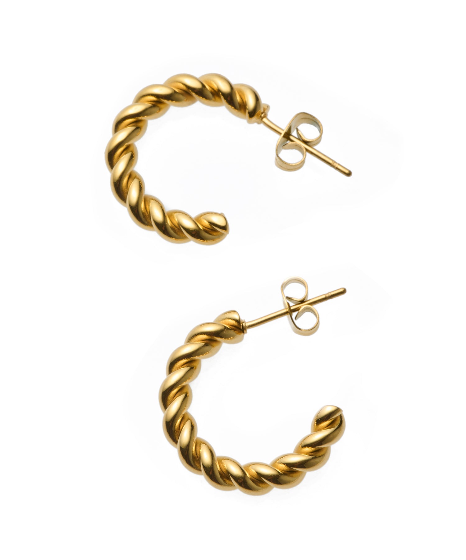 ゴールド]ツイストフープピアス