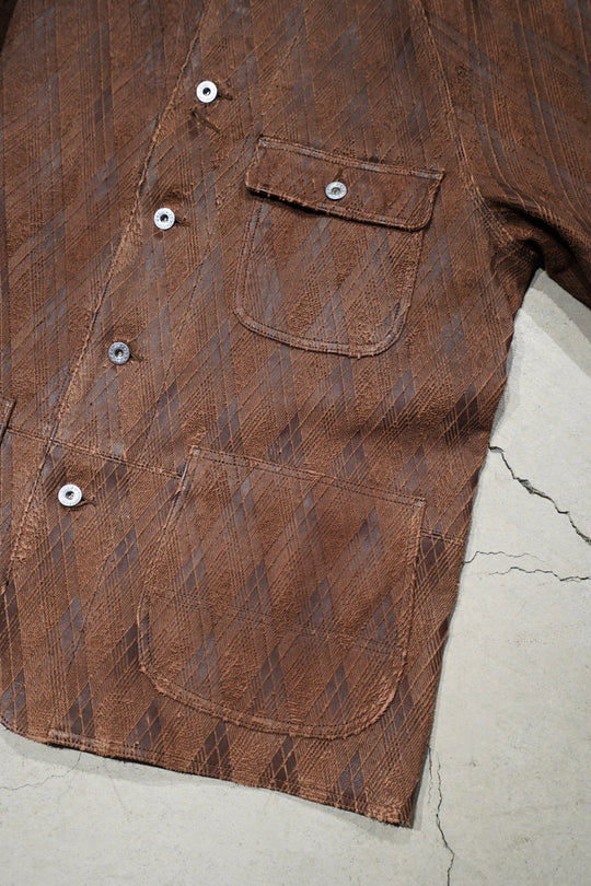 SUGARHILL（シュガーヒル）のSLICED LEATHER COVERALLS(ジャケット)の