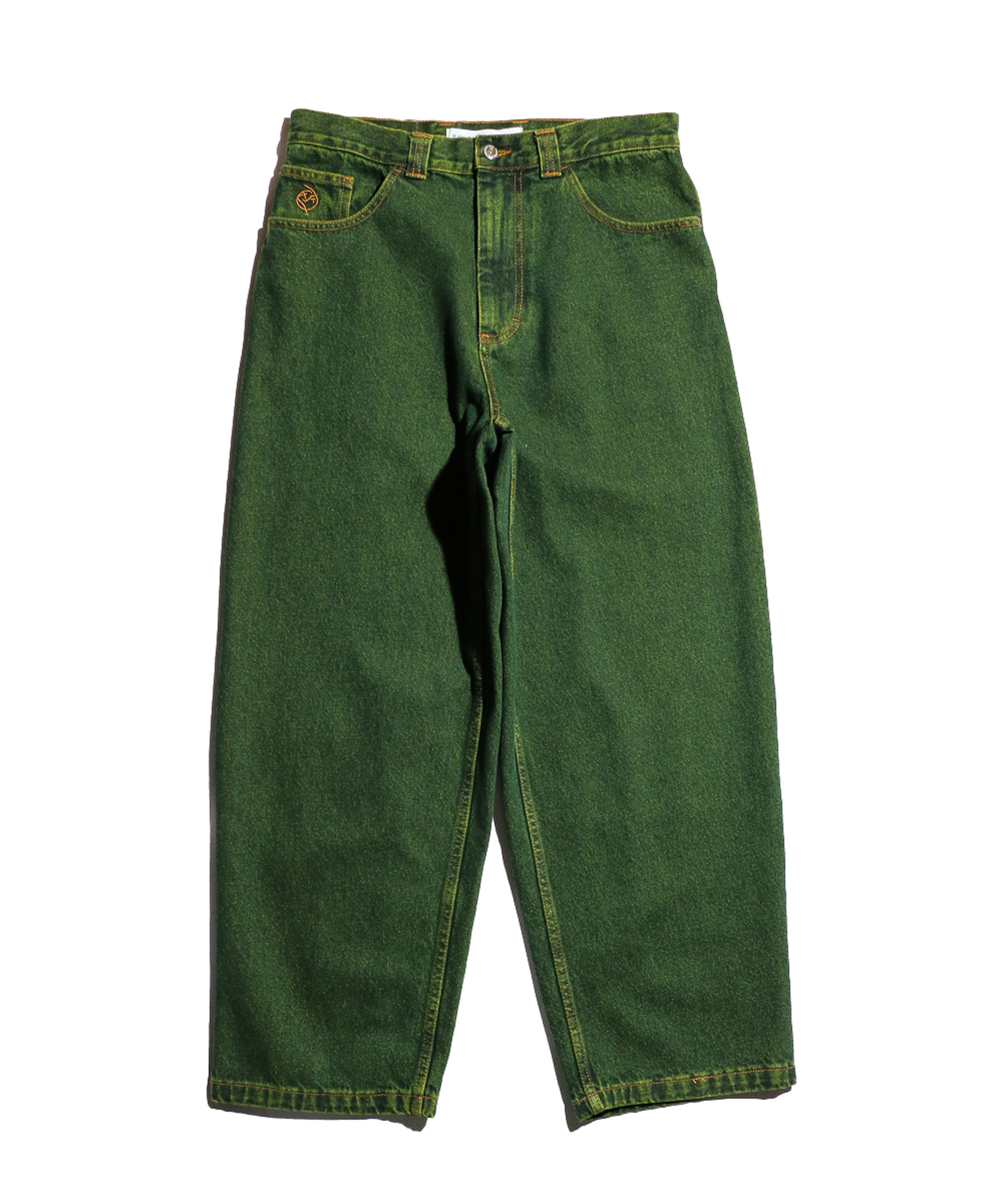 Polar Skate Co. / BIG BOY PANTS CHARTREUSE/BLUE -BLACK LINE