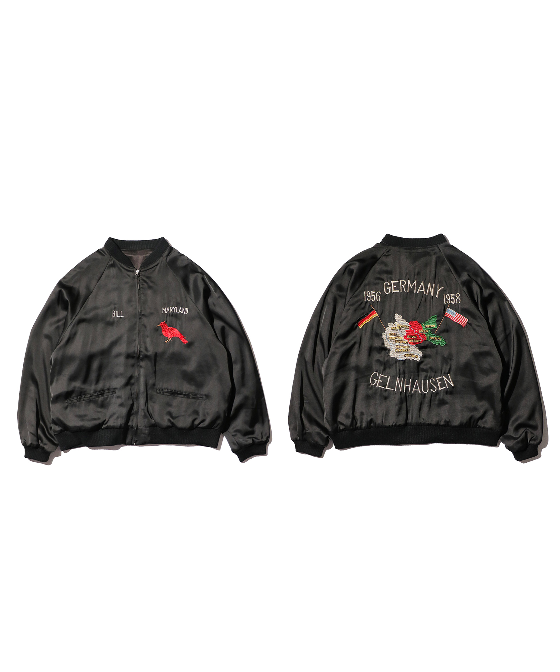 THRIFTY LOOK / REVERSIBLE SOUVENIR GERMANY JACKET SATIN – C.E.L.