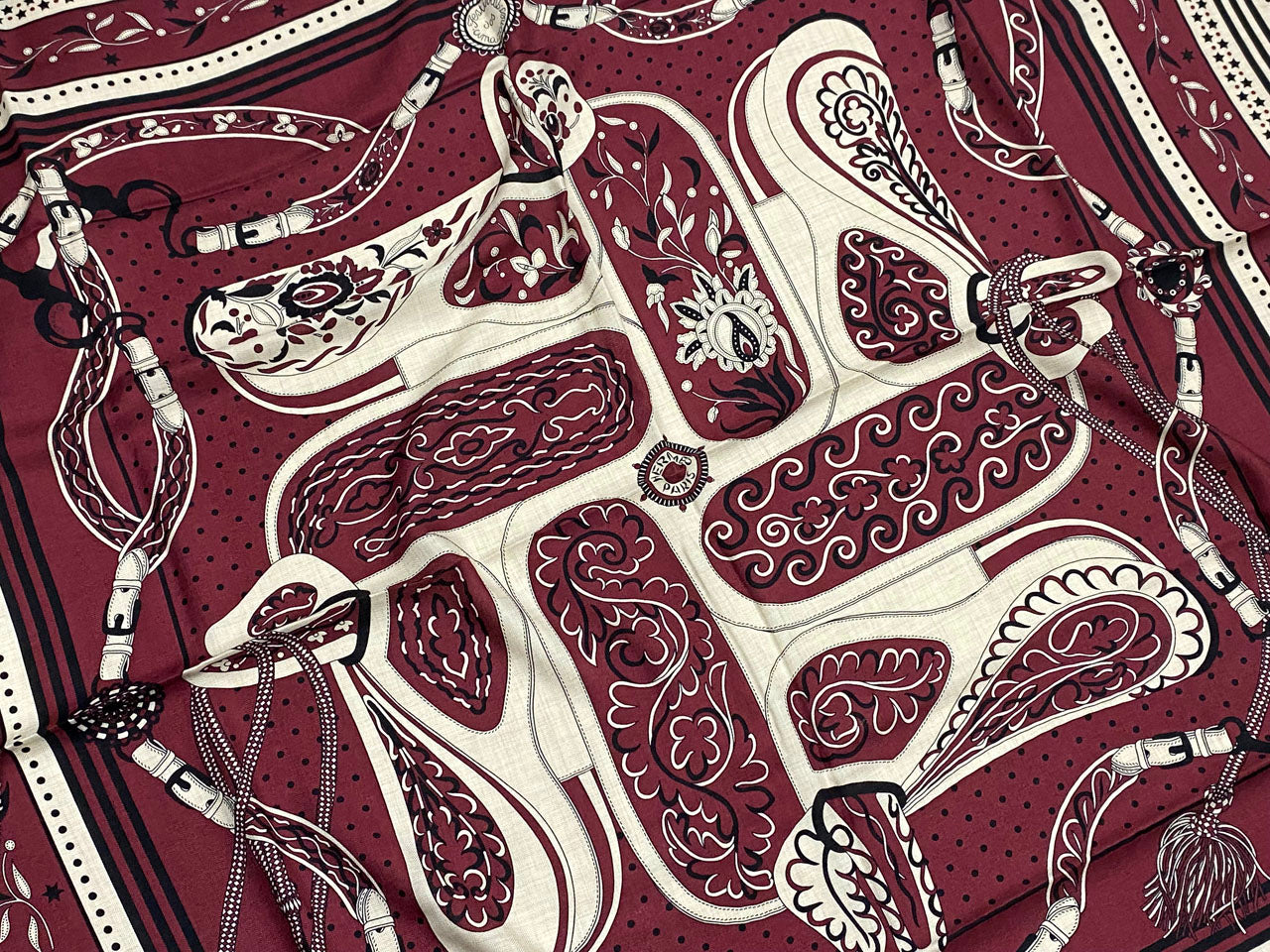 エルメス/カレ140 カレジェアン カシミヤ＆シルクショール 【Festival