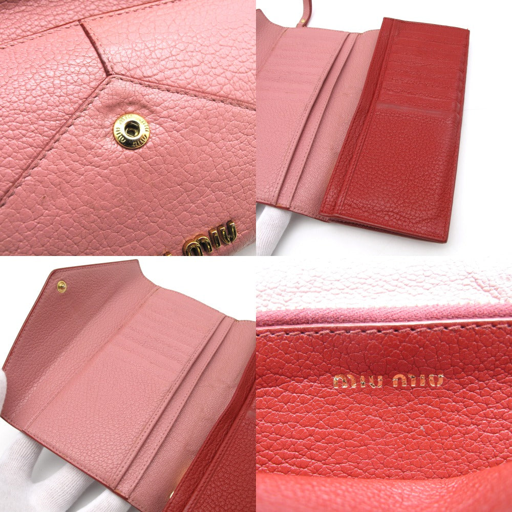 MIUMIU ミュウミュウ マドラス ラブレター 三つ折り長財布 ロング