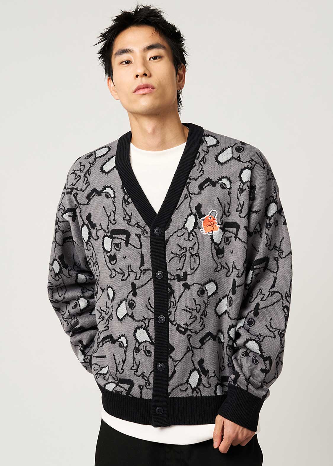 ポチタ パターン｜ジャカードカーディガン｜ユニセックス｜グラニフ