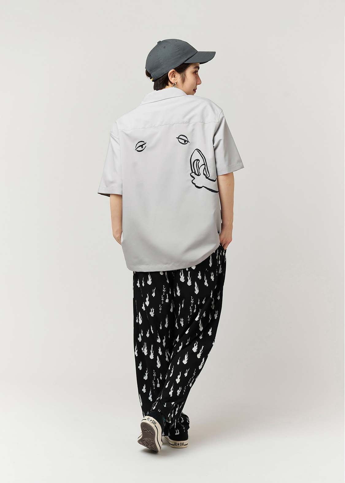 ぬりかべ｜ポリトロビッグシルエット半袖シャツ｜ユニセックス