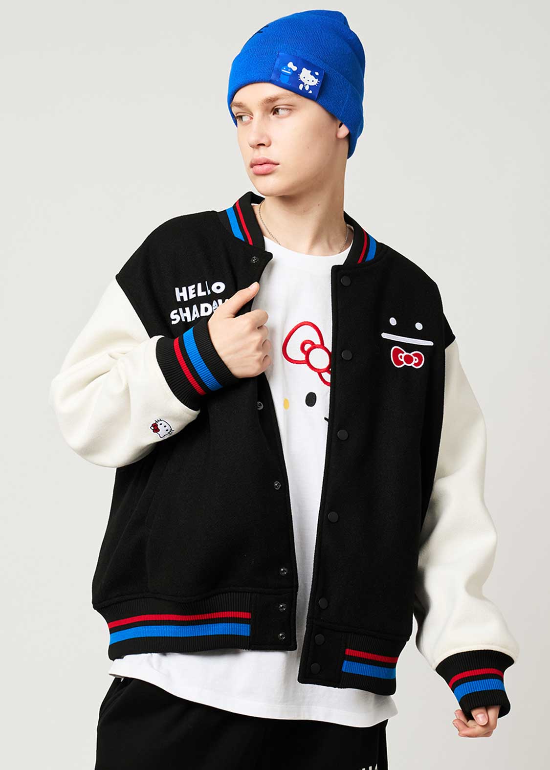 おすわり HELLO SHADOW｜スタジャン｜ユニセックス｜グラニフ(graniph