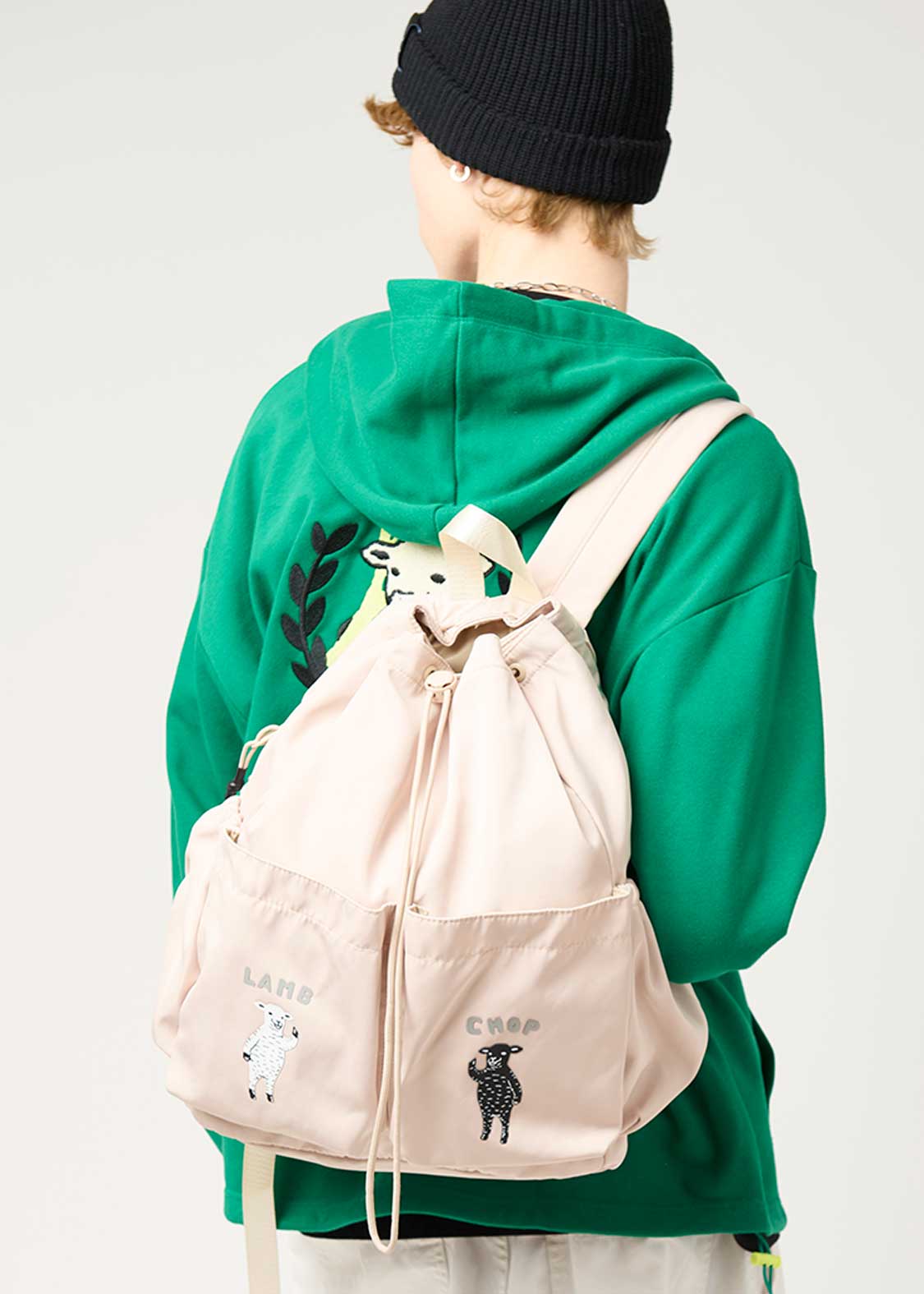 ラムチョップフレンズ｜ストリングバックパック｜ユニセックス