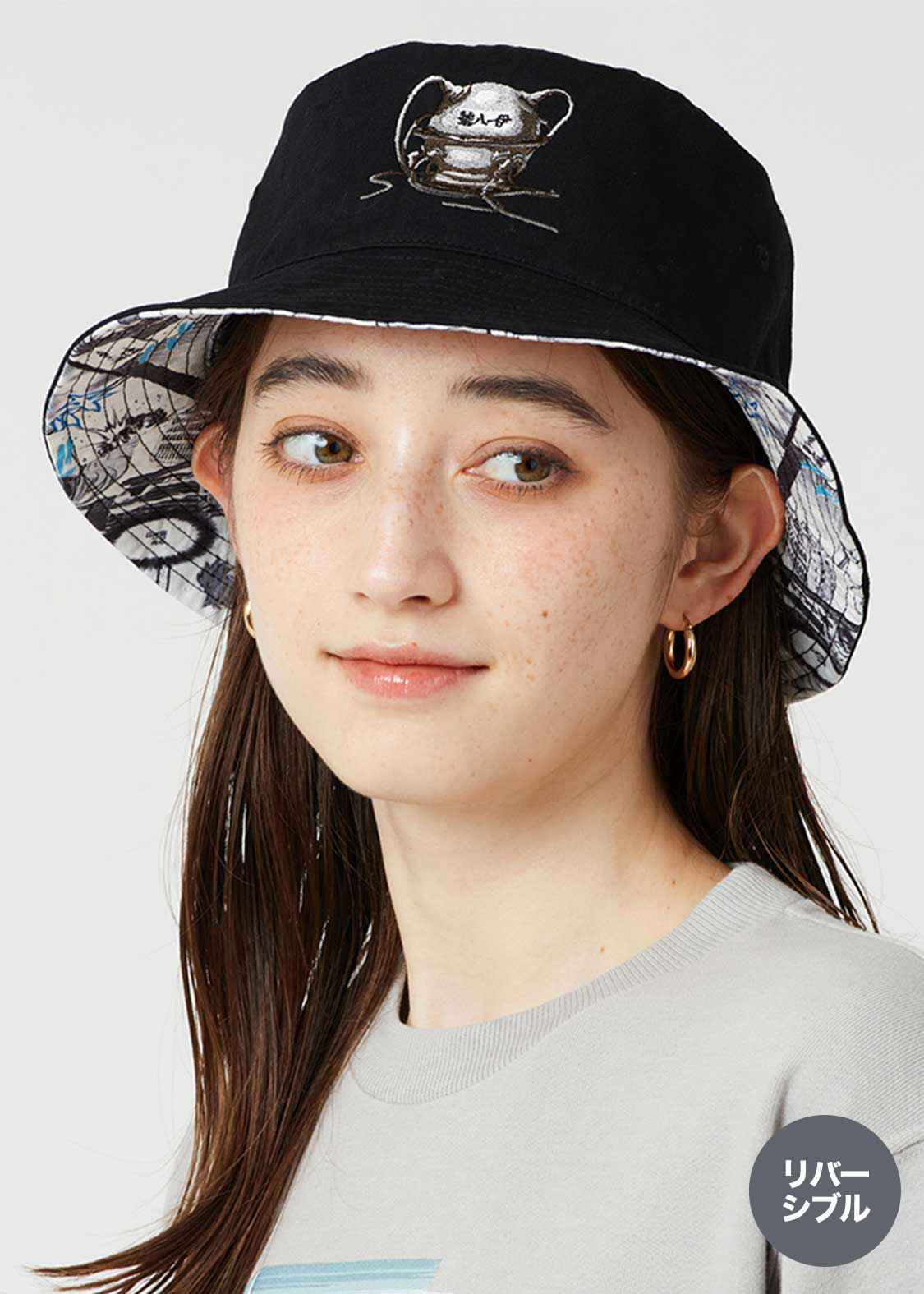 未来｜リバーシブルバケットハット｜ユニセックス｜グラニフ(graniph