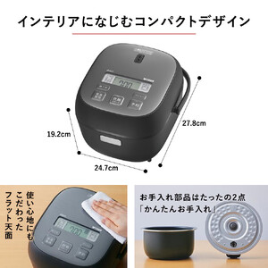 タイガー魔法瓶 マイコンジャー炊飯器 JBS-B055KL 3合炊き【家電 炊飯