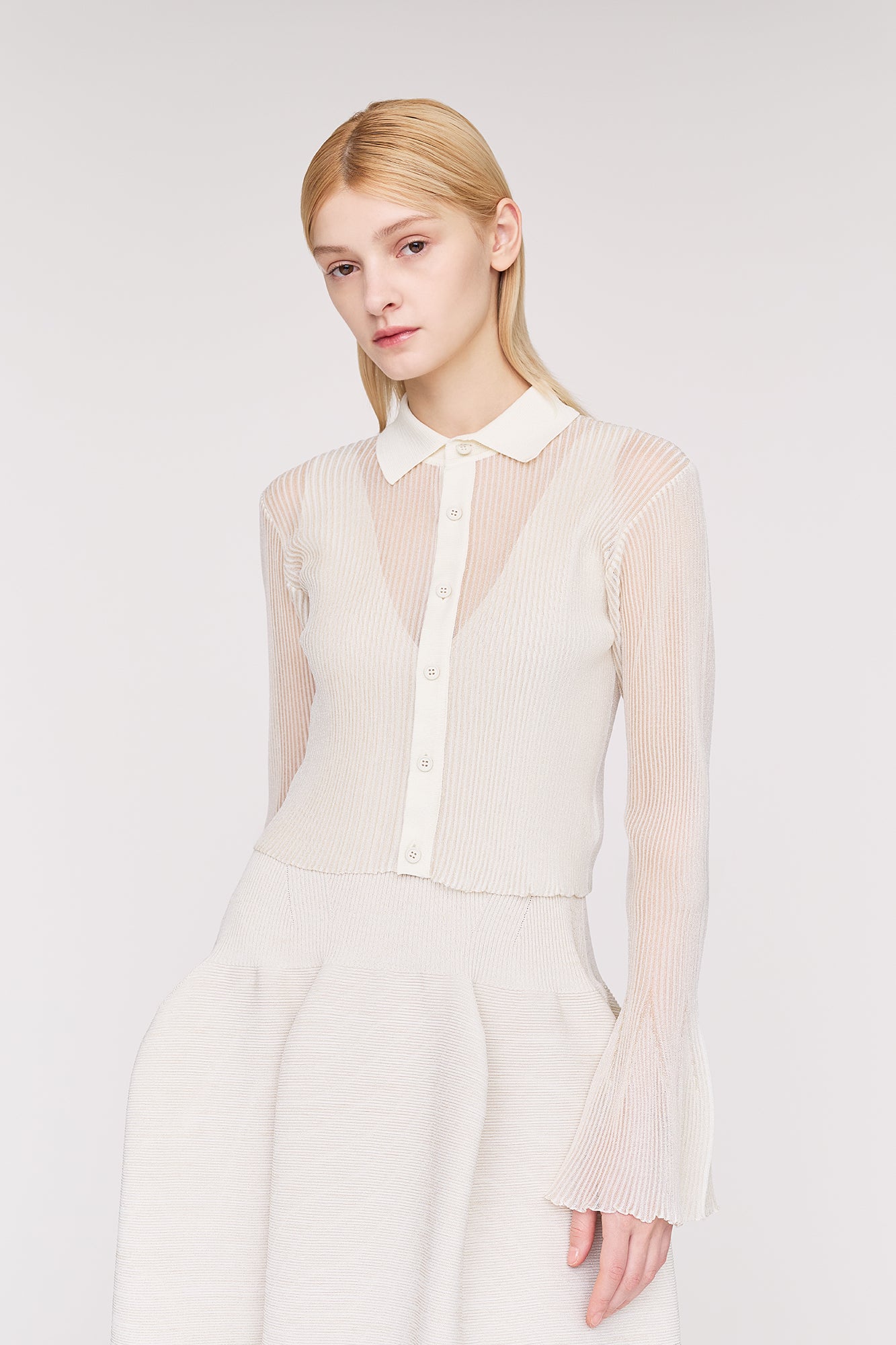 HYPHA LUCENT GLITTER SHIRT CARDIGAN