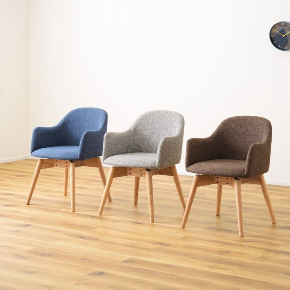 AZUMAYA｜カラメリ 回転式チェア｜グレー – チェア・ソファ専門通販