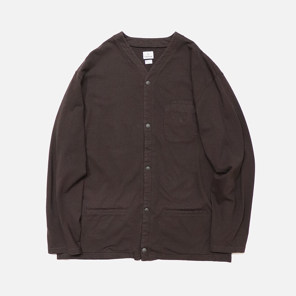 Recommend】〈ORIGINAL Charcoal〉Soft MD Snap Cardigan | Charcoal TOKYO