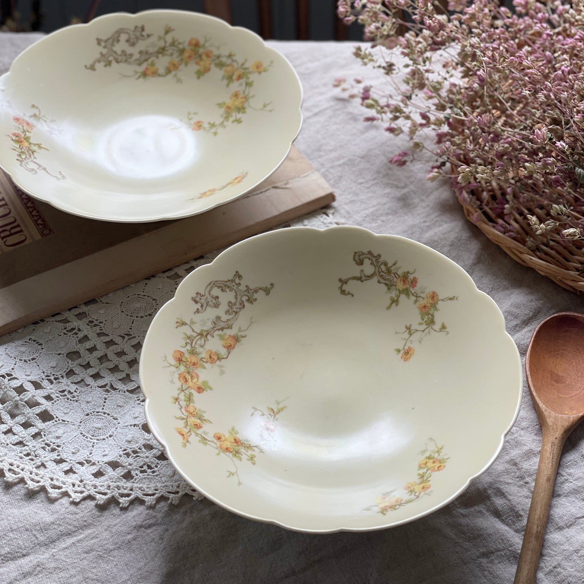 2点あり！1900年代リモージュ焼きコンポート（高さ6.5cm） フランス