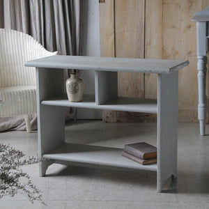 ブルーグレーペイントがシャビーな小さなシェルフ（棚） イギリス