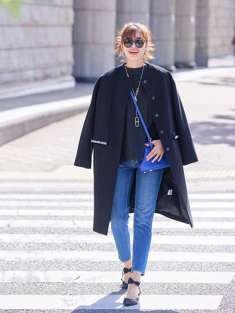 ビジューウールロングコート |【公式】Chestyオンラインショップ