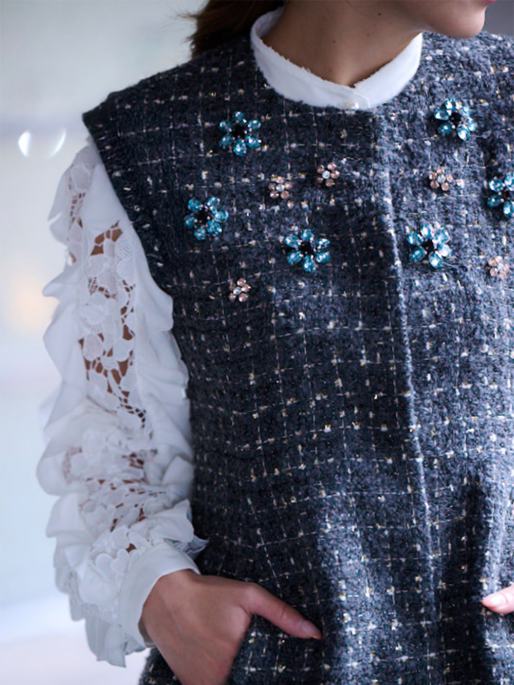 ビジューツイードベスト｜【公式】Chestyオンラインショップ