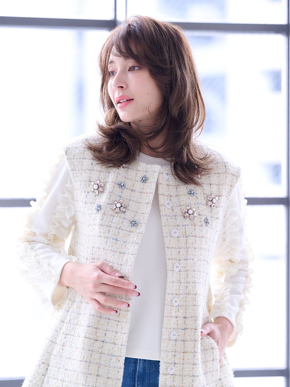 即完売 新品タグ付 新作 chesty トップス Anna ボンディングトップス