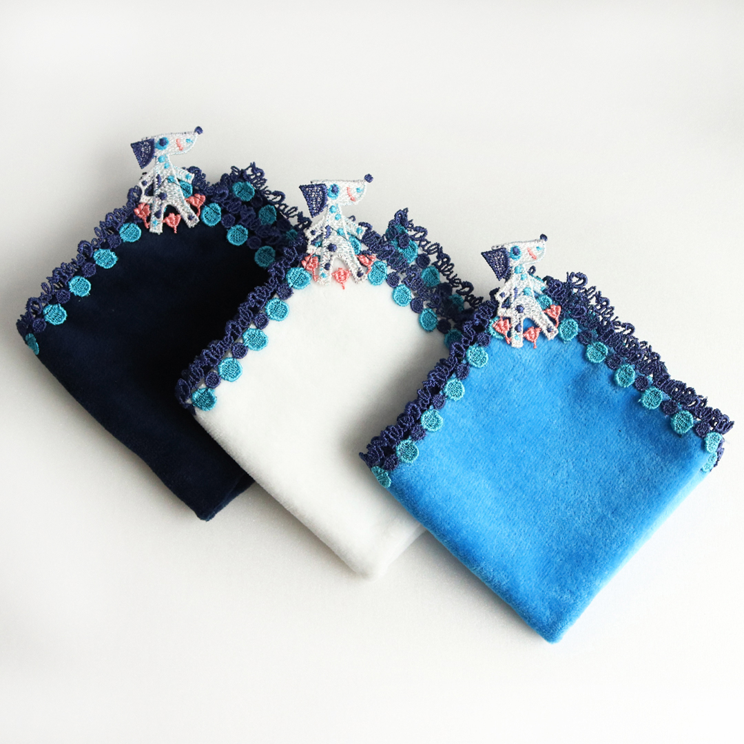 オンライン＆元町限定】近沢レース店×ブルーダルタオルハンカチ