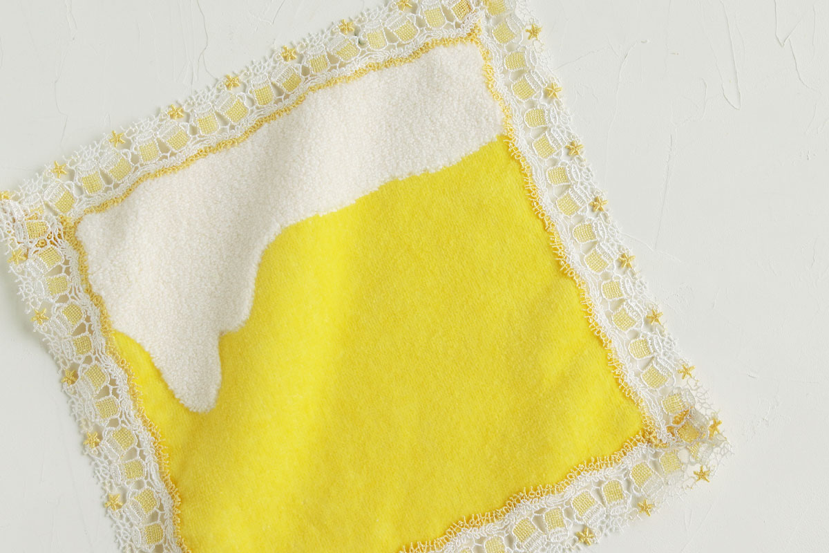 真夏の必須ハンカチ「生ビール ～ぷはぁ～」 | 横浜元町 近沢レース店