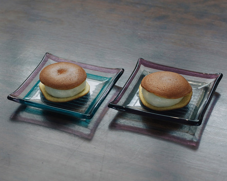 ムラーノガラス（ベネチアングラス）〈プレート／正角皿〉「彩かさね