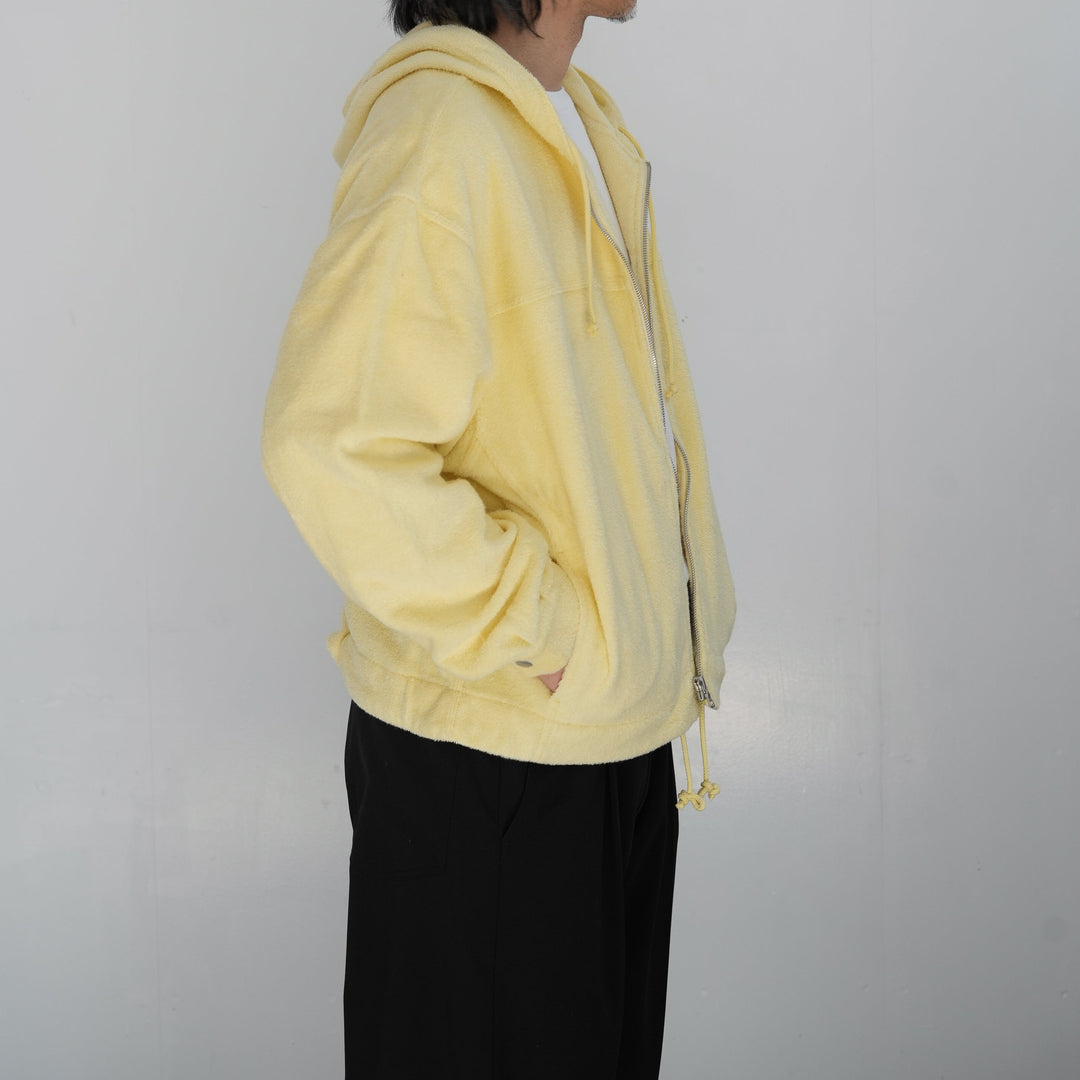 26SS】AURALEE COTTON NYLON PILE ZIP PARKA