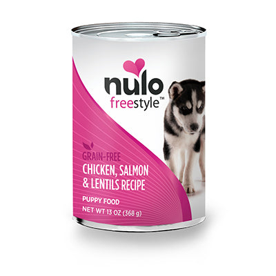 Nulo Freestyle Puppy Grain Free Chicken, Salmon & Lentils Recipe Canne