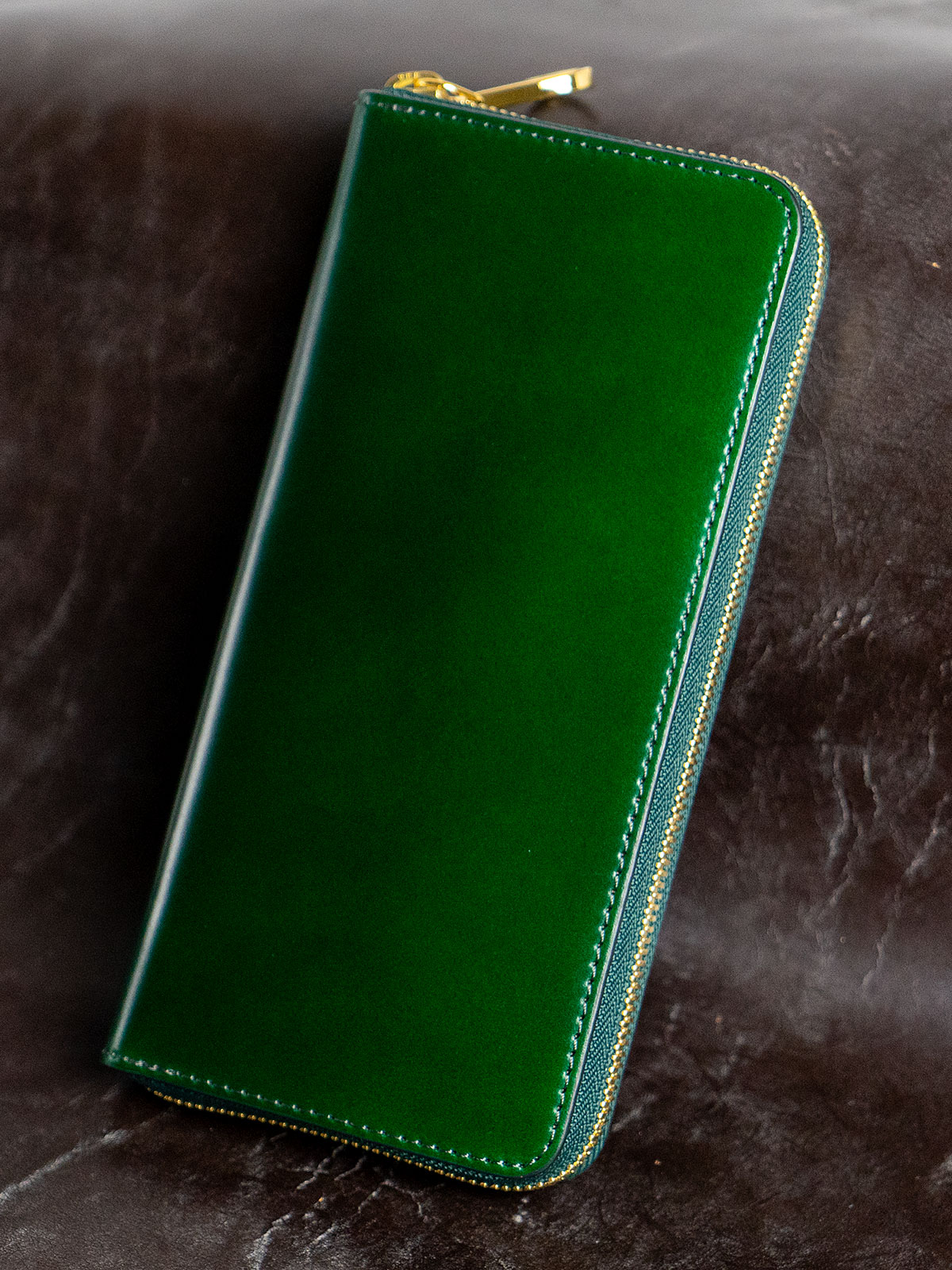 アニリンコードバン RFロングウォレット（ラウンドファスナー長財布