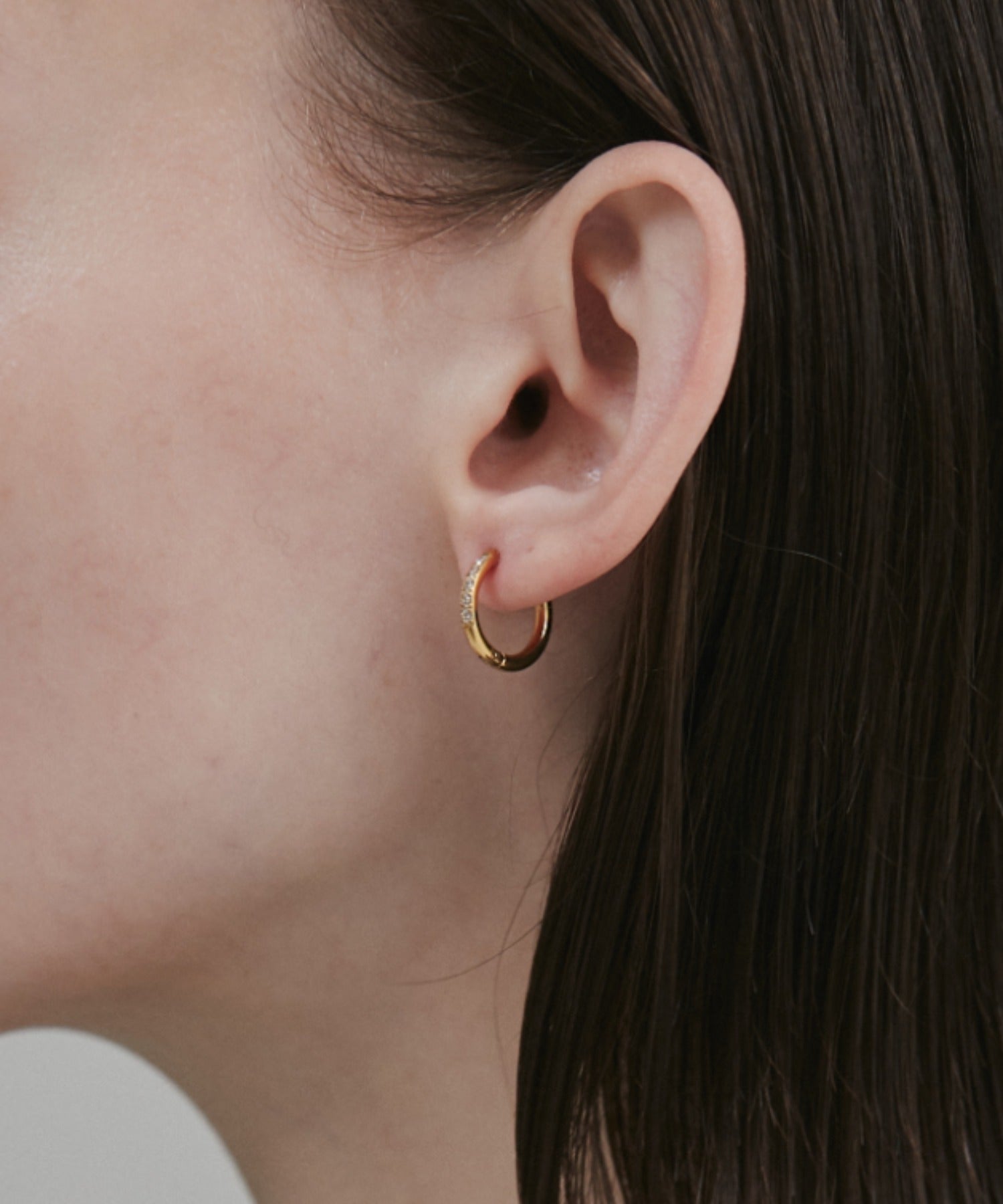 金属アレルギー対応 】 ビジューミニフープピアス サージカル