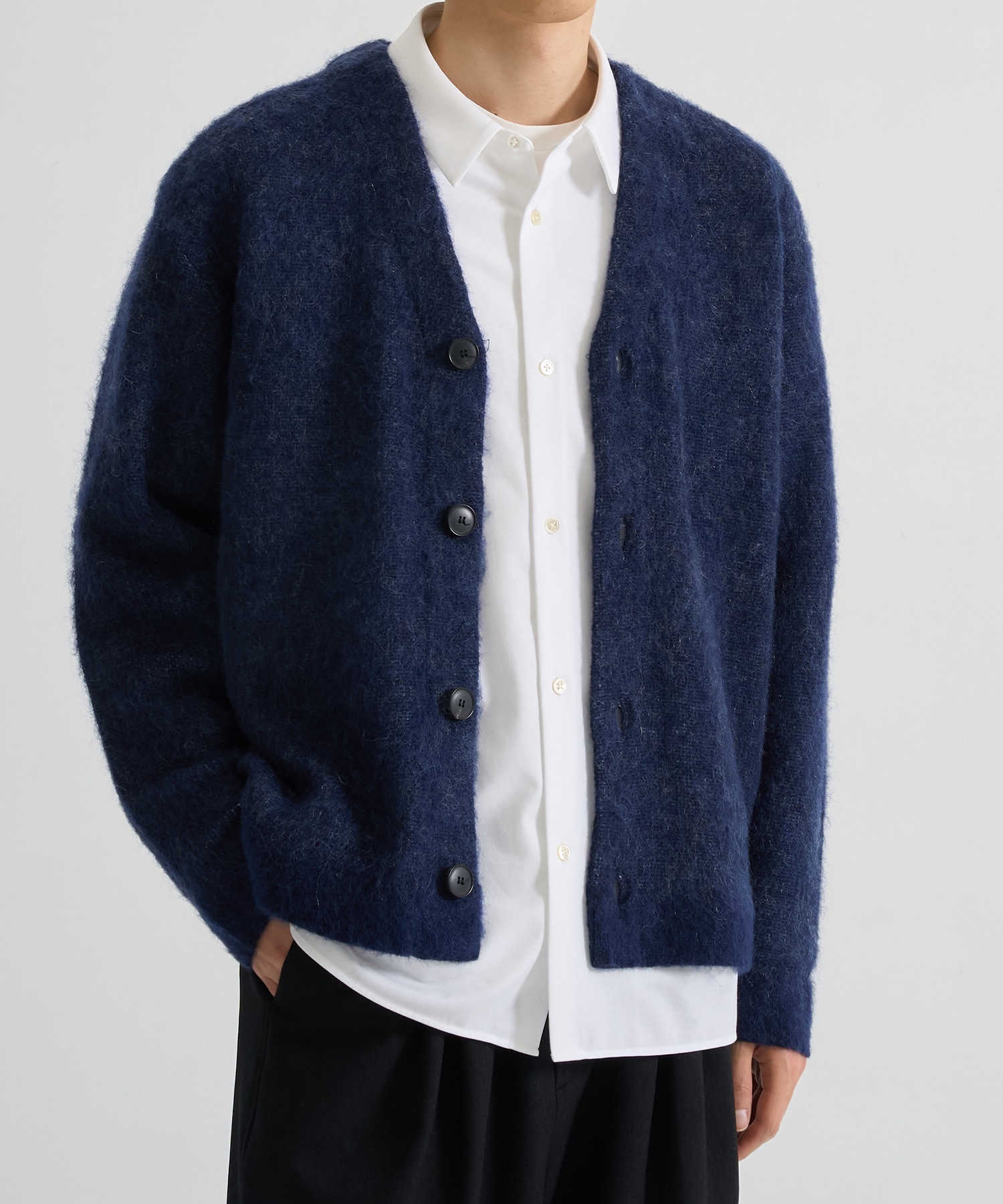 ジャガードモヘアカーディガン(2 NAVY): : メンズ｜CITY TOKYO ONLINE