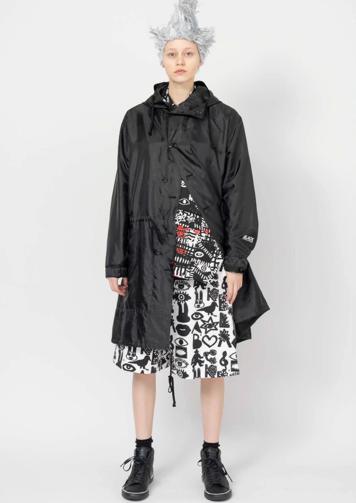 ブラック コムデギャルソン モッズ コート-26SS| コムデギャルソン