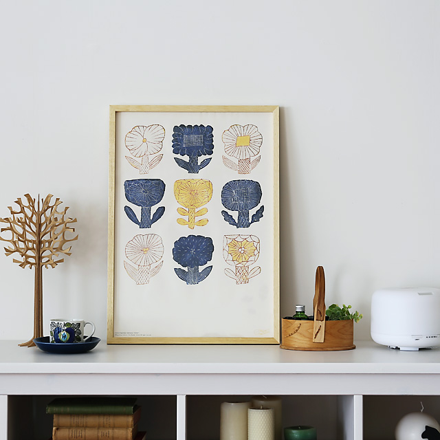 鹿児島 睦/ZUAN & ZOKEI/図案ポスター(B3)/9 FLOWERS(in the morning