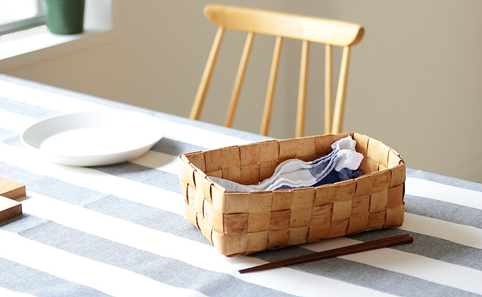 白樺かご/長方形のかご・L COMFOTA 北欧雑貨店