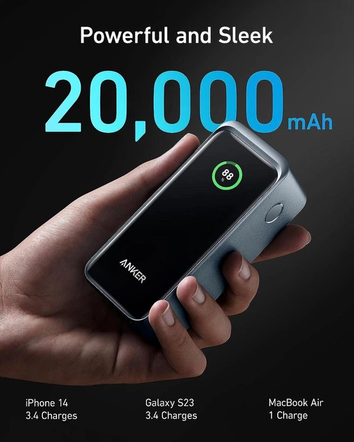 Внешний аккумулятор Anker Prime Power Bank 20 000 мАч мощностью