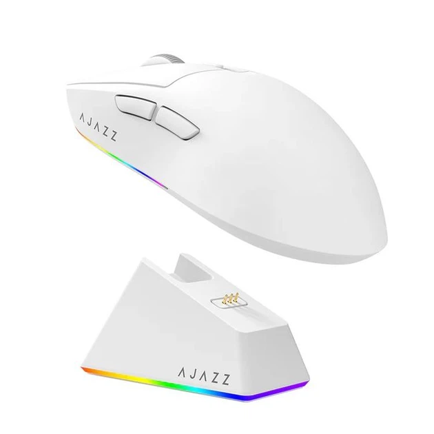 Ajazz AJ139 V2 MC Ігрова миша з док-станцією Біла – фото, відгуки