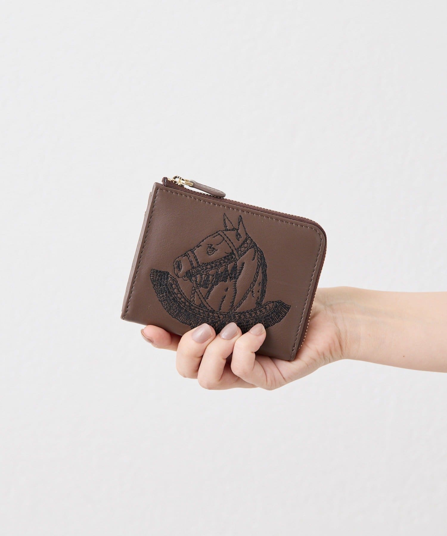 ≪WEB限定追加決定！≫sampo×ear 本革ホース刺しゅう折り財布 | ear