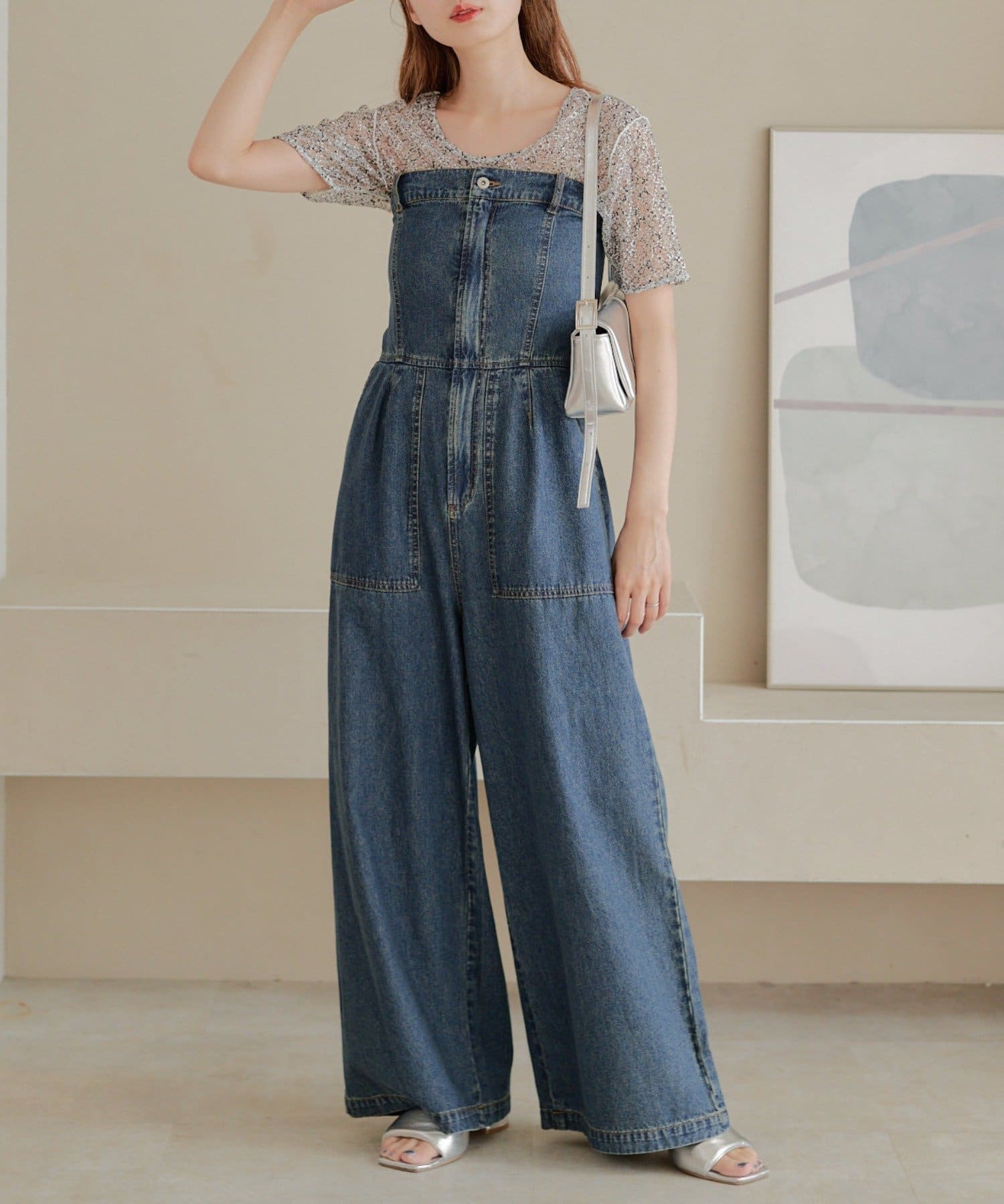 低身長サイズ/2サイズ展開/WEB限定】デニムベアサロペット | Kastane