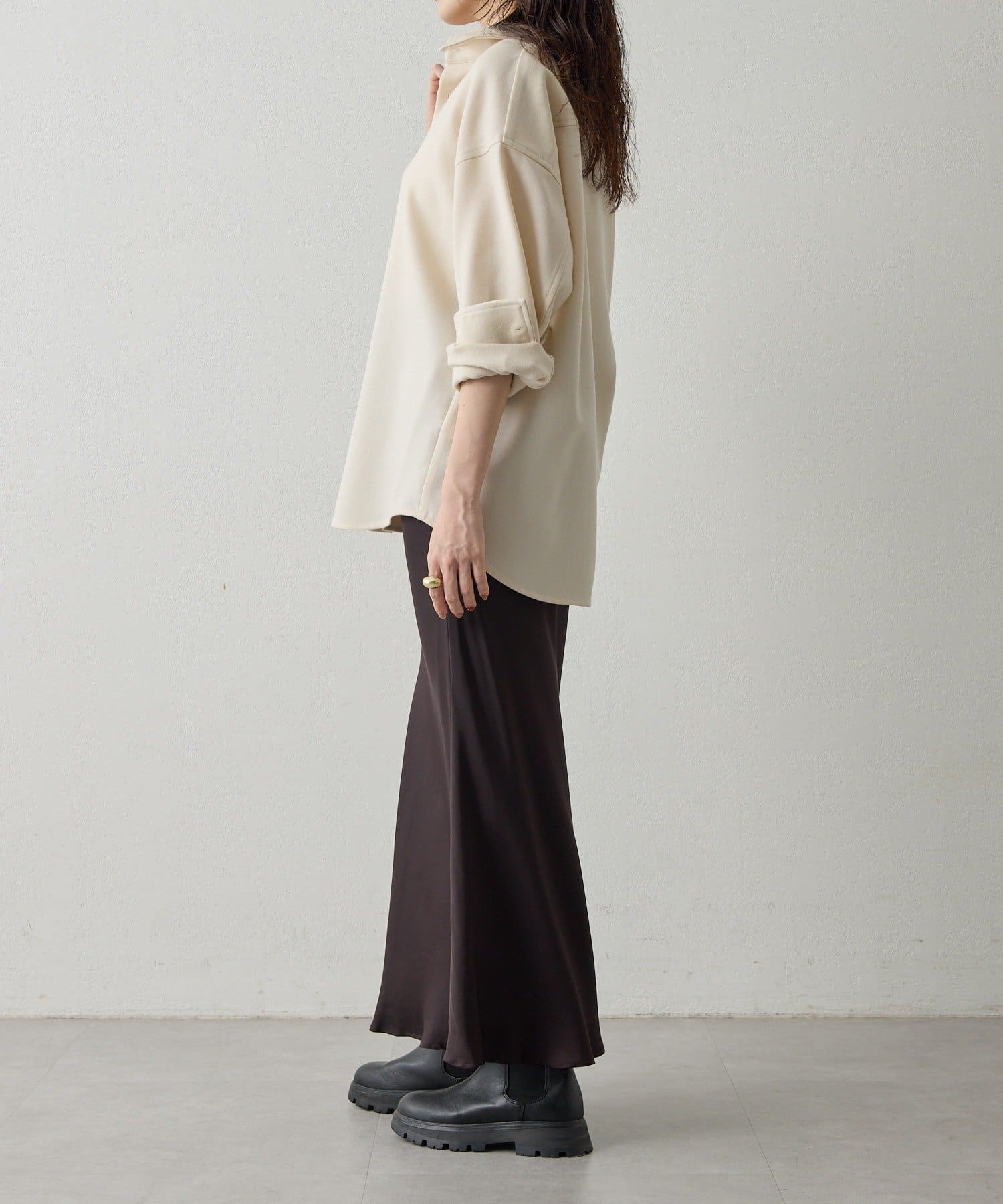 ウールツイルワイヤーカラーシャツ | Drawing Numbers(ドローイング