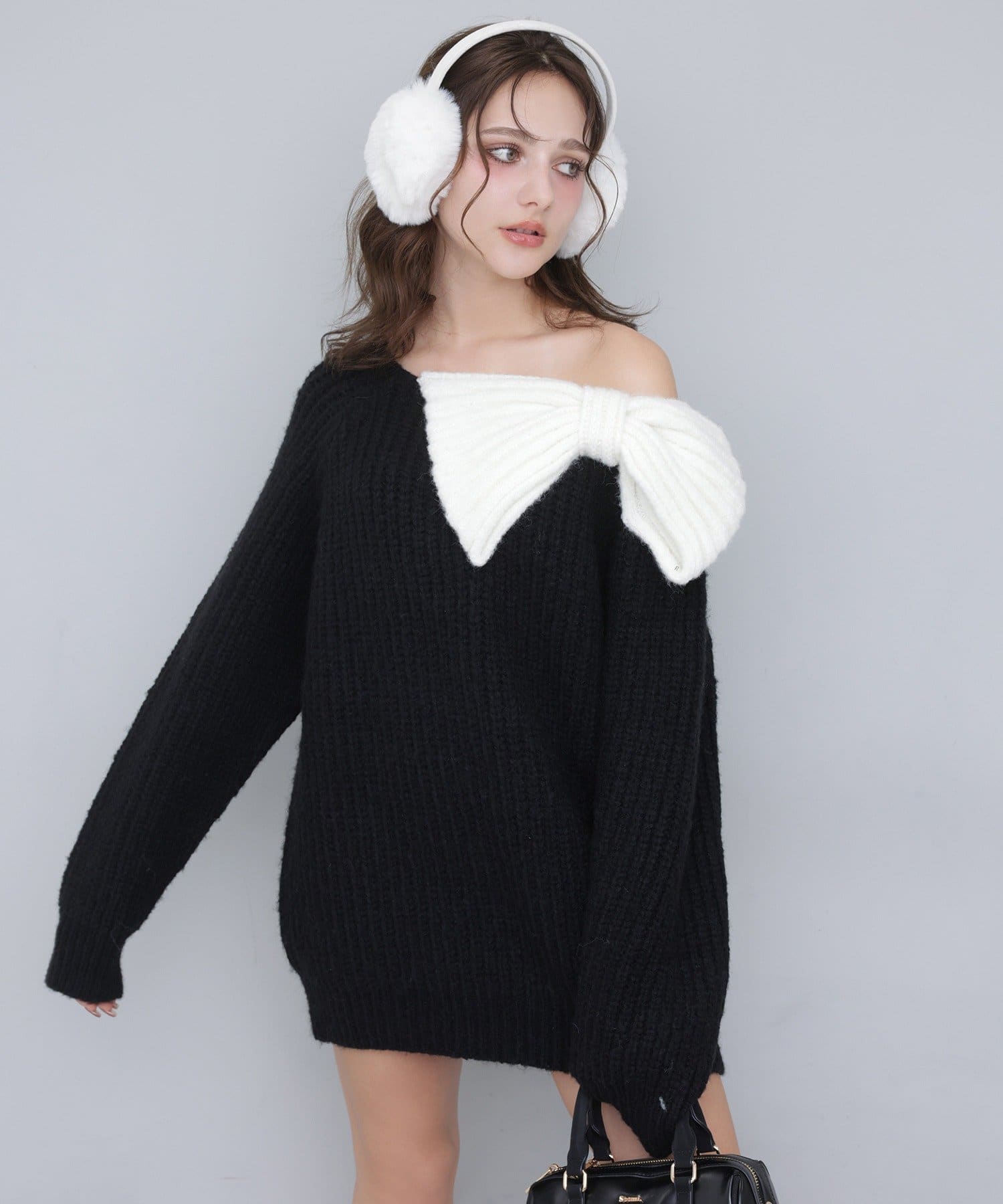 Seemi.】リボンニットワンピ | Seemi.by NICE CLAUP(シーミーバイナイ